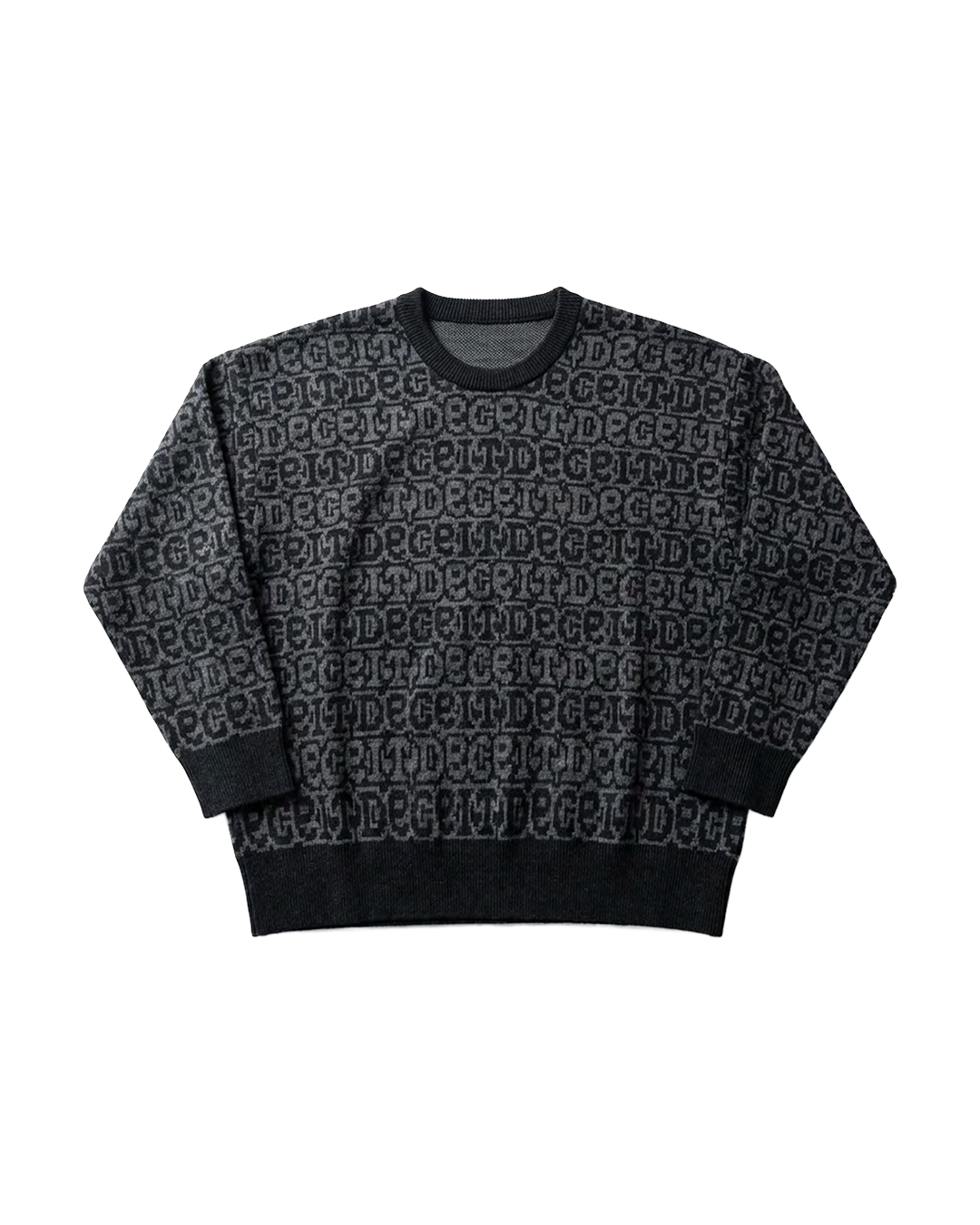 Maglione Oversize Fit "Snake" - Grigio, vista frontale