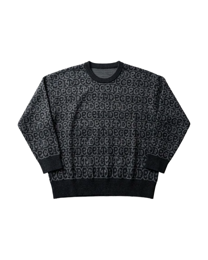Maglione Oversize Fit "Snake" - Grigio, vista frontale
