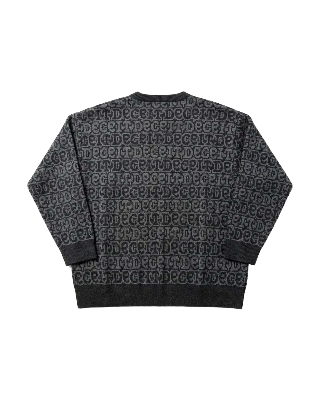 Maglione Oversize Fit "Snake" - Grigio, vista retro