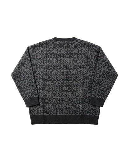 Maglione Oversize Fit "Snake" - Grigio, vista retro